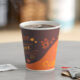 Coffee Print Poly Paper Hot Cup - 1000/Case. 10oz.